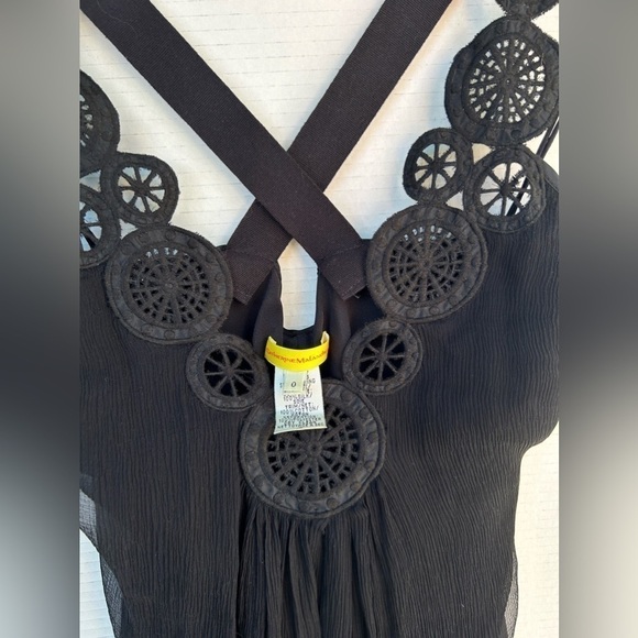 Catherine Malandrino SILK MID-LENGTH DRESS embroidered size 0 - Picture 4 of 9